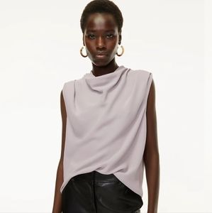 NWT Aritzia Babton Carter Blouse Munro Mauve XXS